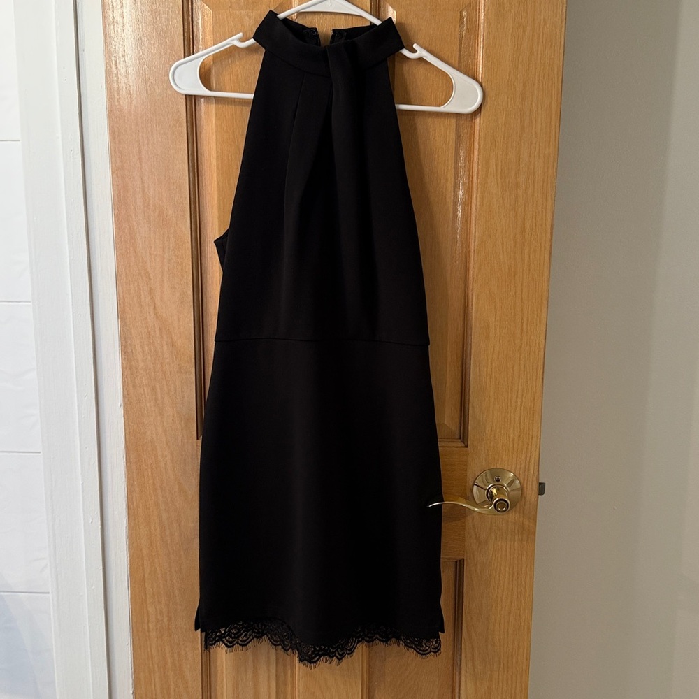 Lulu's Black Halter Mini Dress